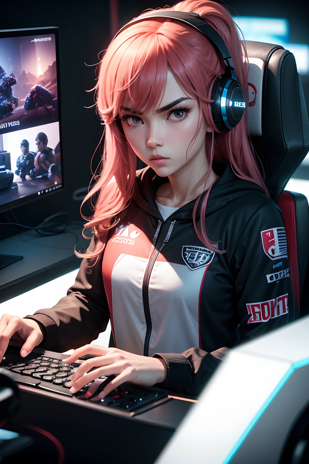 buceta rosa cabelo azul GAMER STREAM