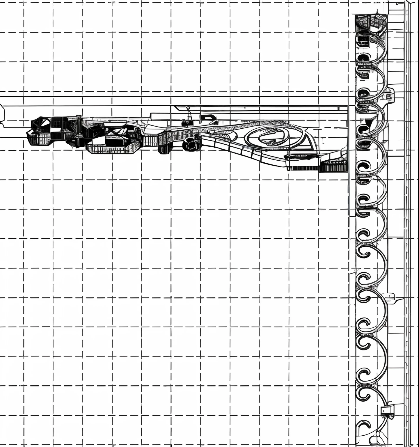Creat a 3d imgage for consol of canopy from this 2d draw