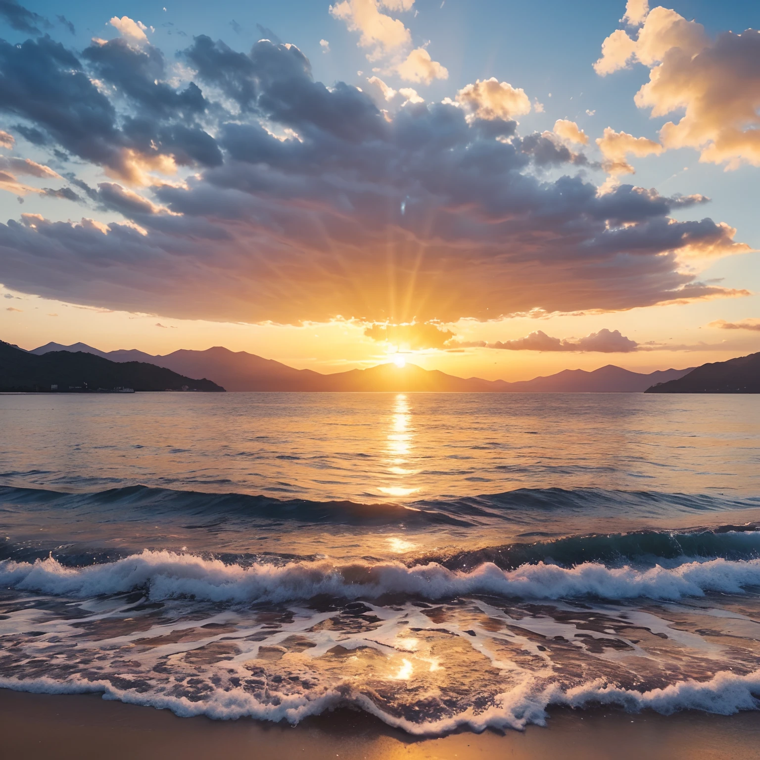 "Welcome to a new day,The rays of the sun illuminate the whole world。Let's enjoy this beautiful sunrise together,Embrace a future of hope and opportunity。Let's welcome the sunrise together,Enjoy the start of a new day!"