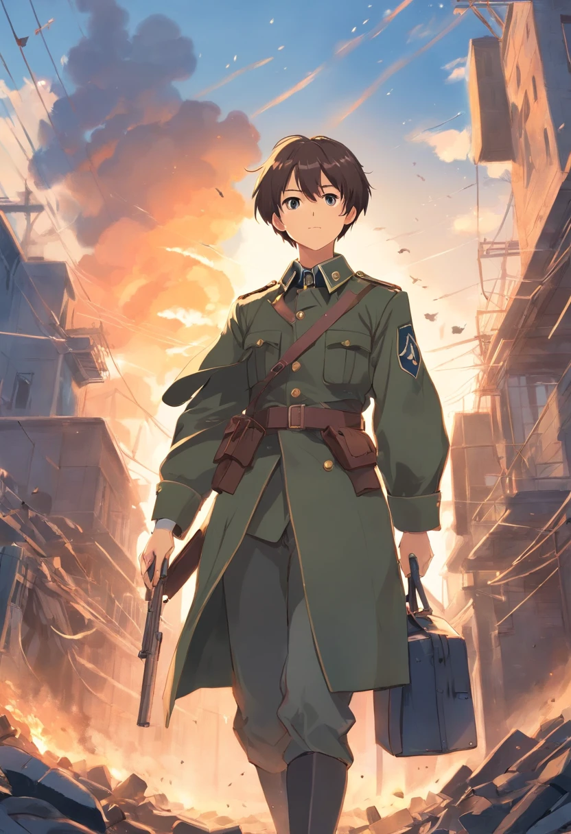 War in Europe,WWI,World War,German Empire,Germany,German soldiers,Male soldiers,Prussian steel helmet,prussia,grey uniform,Iron-blooded Berlin style ,Iron Cross,iron cross,trench,Trench warfare