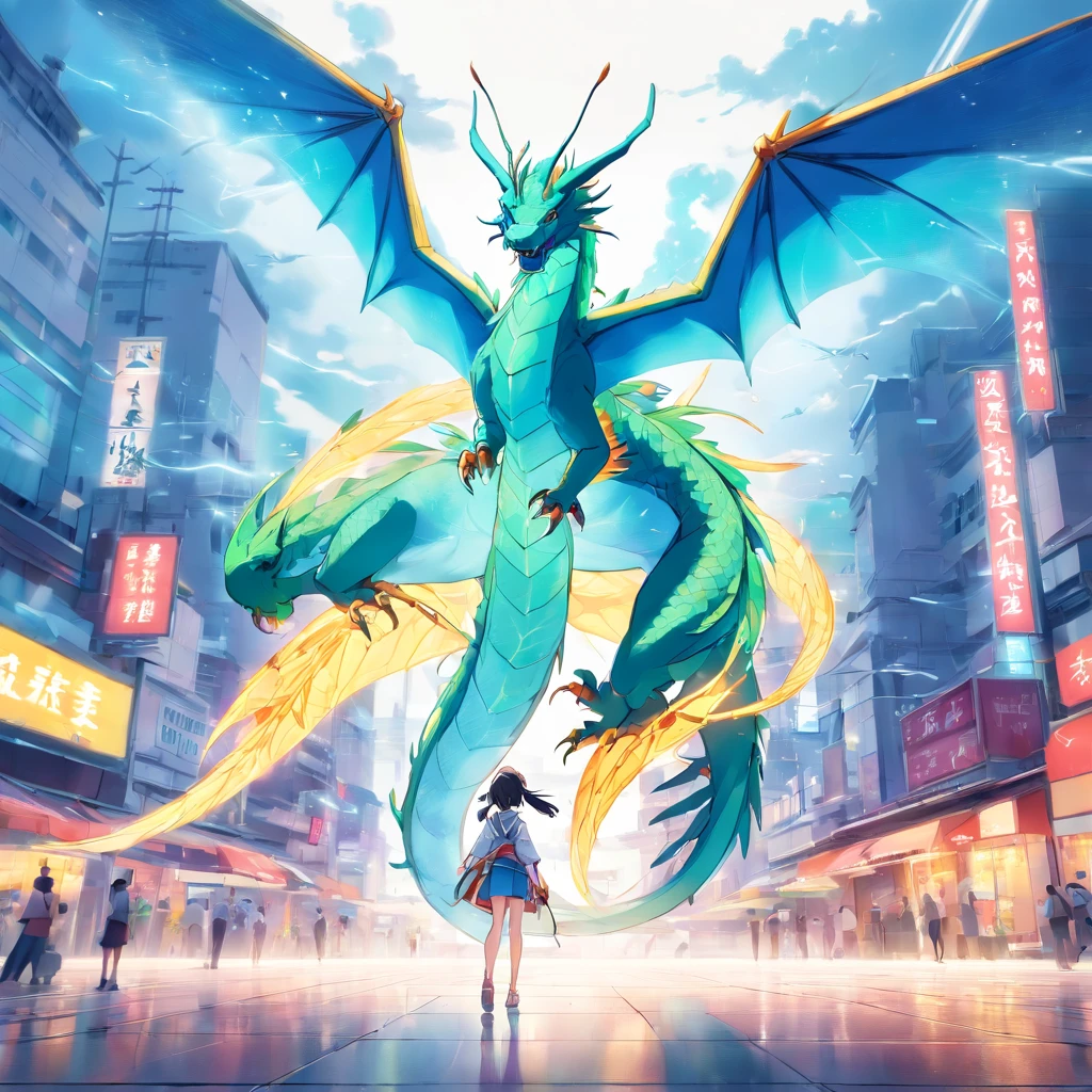 chinesedragon,  (Full body shot) , 1 Transparent Chinese dragonfly in the cloud, Transparent mech, dreamy glow, luminous neon lights, Clean, White background, ( Global illumination, Ray traching, hdr, unreal render,reasonable design, high detal, Masterpiece, Best quality, hyper HD, Cinematic lighting)