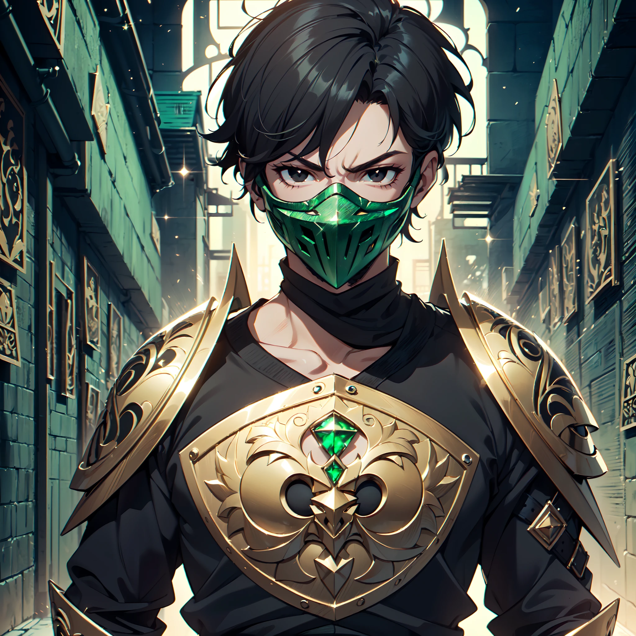 128K Ultra High Definition,
128K Ultra High Quality,
128K Ultra High Resolution,
Best Definition,
Best Quality,
Best Resolution,
Perfectly Detailed,
Perfectly Designed,
Extremely Detailed,
Extremely Designed,
Hyper Detailed,
Hyper Definition,
Hyper Quality,
Hyper Resolution,
Masterpiece,
(((Anime))),
Body Shot,
(((Boy))),
Handsome,
Muscular Body,
(((Black Short Hair))),
(((Black Eyes))),
(((Hyper Detailed & Perfectly Designed With Ultra High Quality Green Emerald Engravings & Jeweled Ninja Armor With Mask))),
(((Inside Of Medieval Royal Palace Background Scenery))),