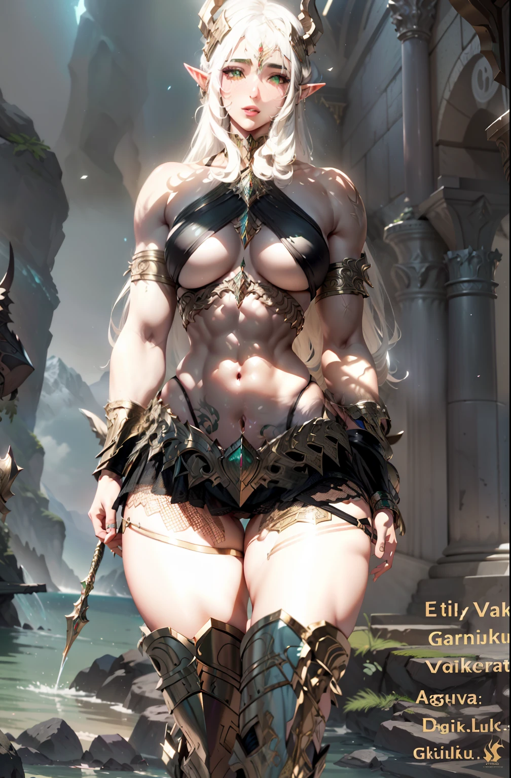 Asgard, Valkyries, mulher cavaleiro, Anatomia correta, garota musculosa，epic fantasy digital art，tmasterpiece，8k，high-definition resolution，desenho detalhado，Qulidade Superior，, Epic composition, músculous body