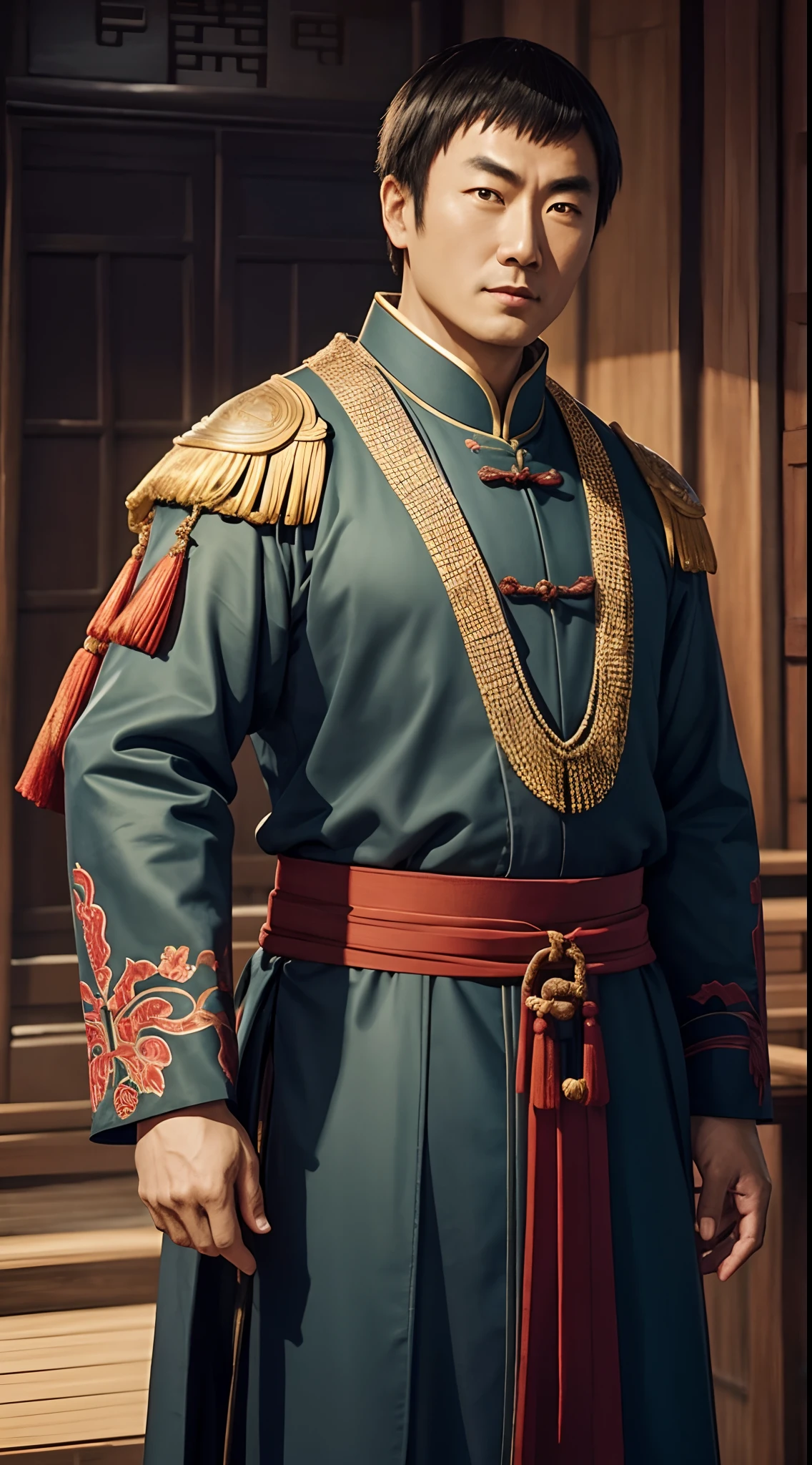 Chinese man, zheng he,admiral, handshake, in 15th century