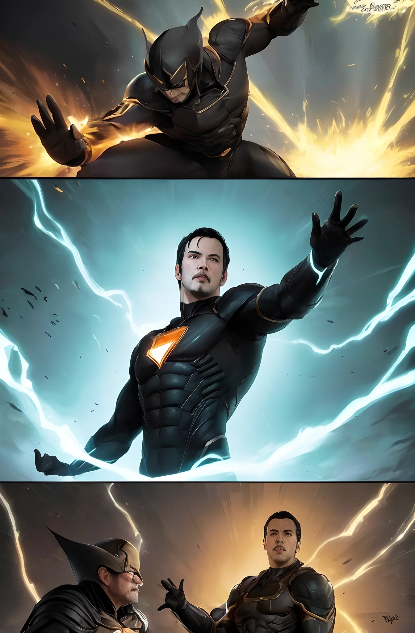 Imagina Black Adam keanu reeves, the former champion of the wizard Shazam who was corrupted by power and revenge. You have returned to Earth after thousands of years of exile and meet your arch-enemy, Shazam, The Mage's New Champion. Describe what your confrontation with him is like, What powers do you use?, What you say and how the battle ends.