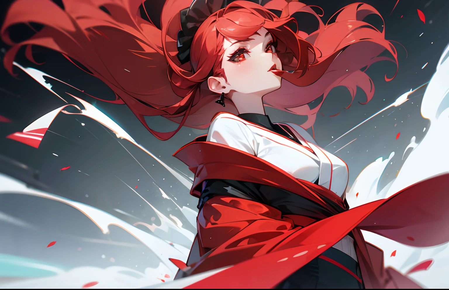 Cool Japan anime Long battle field red lipsticks