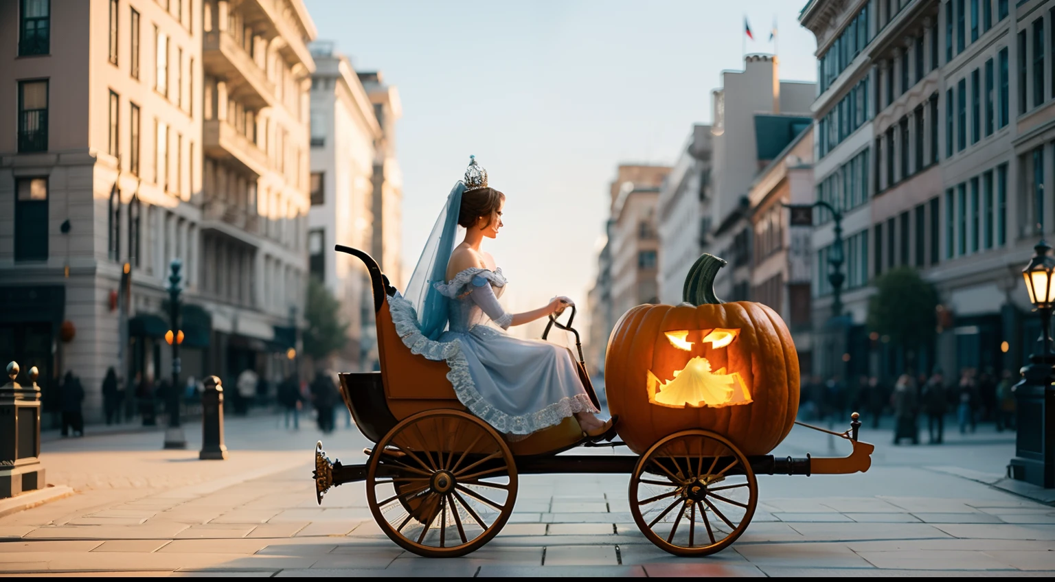 Cinderella in a pumpkin carriage