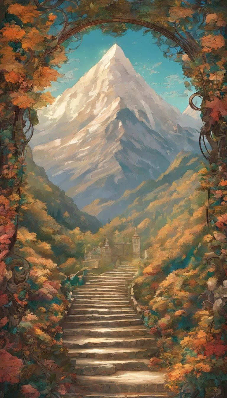 Thousands of students climb a very steep mountain,climbing,Students also carried school bags, Treading on each other,Scramble,It was crowded,A lot of people,Exaggeration,The mountains were packed with students, One of the students stepped on the crowd to lift the gold trophy, The scene is not big, Clear and clear, 4K, Oil painting texture, No details required, Artistic sense, Sense of painting, Classical oil painting, Mixed with irony,