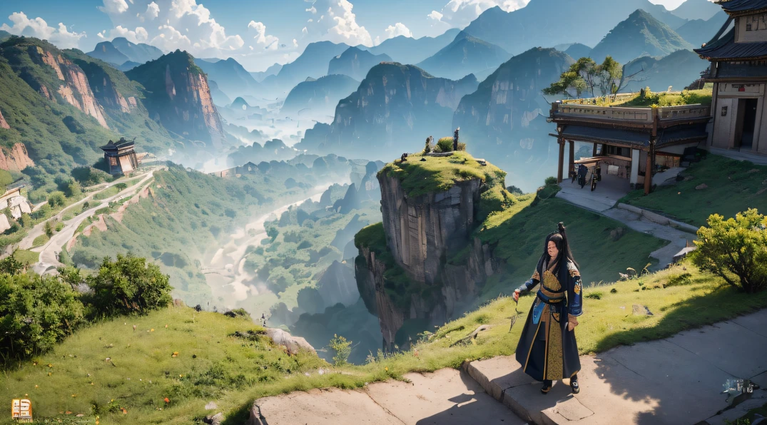((ultra real detailed.) (Masterpiece, Top quality, Best quality, offcial art, Beauty and aesthetics: 1.2), Very detailed, Colorful, Most detailed, branches, Buildings, barbed wire, Fallen leaves, fences, Long hair, En plein air, petals, landscape, rain, Green trees, sky, street, A real flight into the fairy world, Chance encounter with Liu Hanshu, He saw in him his former self, It was decided to take him as an apprentice, Teach him how to protect himself, But because of the Tibetan star map, He established relationships with the Liu family and the Jade Sword Sect, It opens with the death of Liu Hanshu, Qin Yu embarked on the road of confrontation with a strong enemy, Working hard, Make yourself stronger, Stick to your own core path of justice, I also want to protect the people I care about, The three brothers took off, And embarked on a long journey to find a good brother, Qin Yu, Where are Xiao Hei and Hou Fei(dense fog)Climb the streets(Doomsday Stream)eyes filled with angry,He clenched his fists,Rush up,Deliver a fatal blow to your opponent,full bodyesbian,Full Body Male Mage 32K(Masterpiece Canyon Ultra HD)Long flowing black hair,Campsite size,zydink, The wounded lined up in the streets(canyons)Climb the streets, The scene of the explosion(canyons), (Linen batik scarf), Angry fighting stance, looking at the ground, Batik linen bandana, Chinese python pattern long-sleeved garment, canyons(Abstract propylene splash:1.2), Dark clouds lightning background,Sprinkle with gold dust(realisticlying:1.4),Black color hair,Flour fluttering,rainbow background, A high resolution, the detail, RAW photogr, Sharp Re, Nikon D850 Film Stock Photo by Jefferies Lee 4 Kodak Portra 400 Camera F1.6 shots, Rich colors, ultra-realistic vivid textures, Dramatic lighting, Unreal Engine Art Station Trend, cinestir 800,Flowing black hair,(((Jungle Canyon)))The wounded lined up in the streets(vale)Climb the streets,Movie master real-time image quality