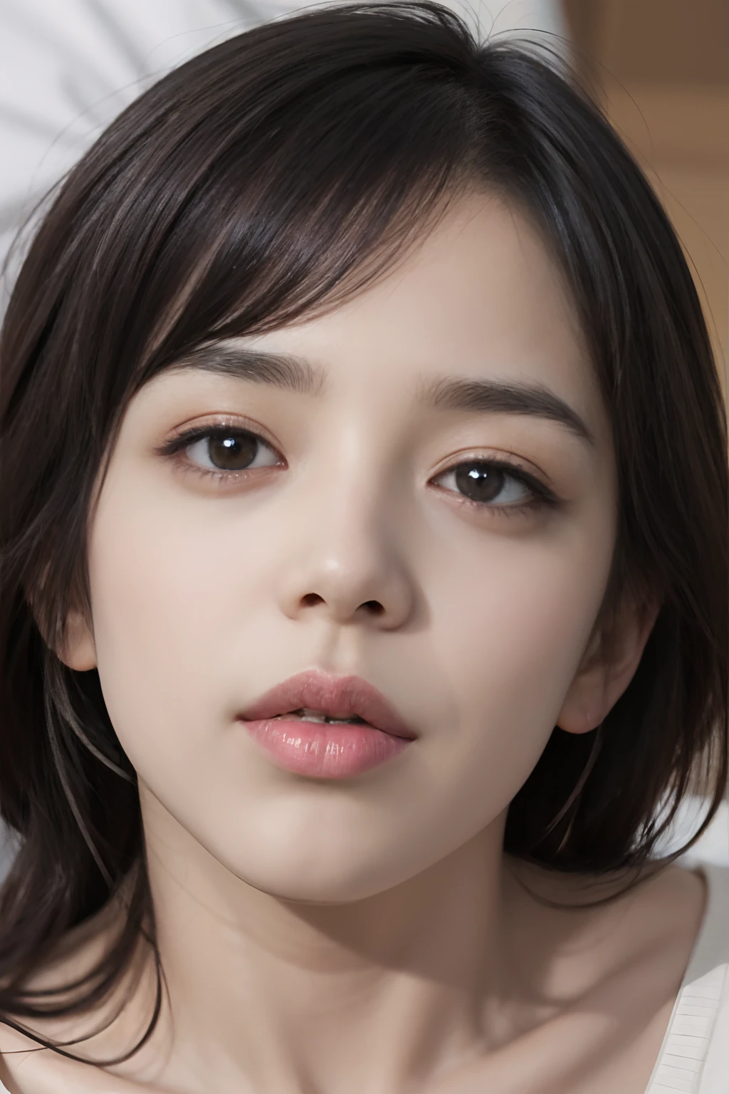 (top-quality:0.8)、(top-quality:0.8)、perfect anime illustration)、(64k uhd、Raw photography、top-quality、masterpiecel1.4)、(realisitic、Photorealsitic:1.37)、()、（Mouth stem）、(Deep throating)、((Relax naked in the bedroom))、Look up and see the man's face、Extreme closeup portrait of Japan girl sucking with realistic short male genitalia in mouth、[[Look up and see the man's face、Extreme closeup of Japan girl sucking realistic short male genitalia]]、[[Look up and see the man's face、Extreme closeup portrait of Japan girl sucking to the root with realistic short male genitalia in mouth]]、[[Look up and see the man's face、Extreme closeup of Japan girl sucking realistic genitals of a man short to the root]]、Realistic short male genitalia、Short genitals in men、Bird's eye view of males、Sex Expressions、 NSFW