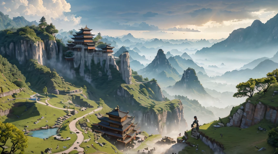((ultra real detailed.) (Masterpiece, Top quality, Best quality, offcial art, Beauty and aesthetics: 1.2), Very detailed, Colorful, Most detailed, branches, Buildings, barbed wire, Fallen leaves, fences, Long hair, En plein air, petals, landscape, rain, Green trees, sky, street, A real flight into the fairy world, Chance encounter with Liu Hanshu, He saw in him his former self, It was decided to take him as an apprentice, Teach him how to protect himself, But because of the Tibetan star map, He established relationships with the Liu family and the Jade Sword Sect, It opens with the death of Liu Hanshu, Qin Yu embarked on the road of confrontation with a strong enemy, Working hard, Make yourself stronger, Stick to your own core path of justice, I also want to protect the people I care about, The three brothers took off, And embarked on a long journey to find a good brother, Qin Yu, Where are Xiao Hei and Hou Fei(dense fog)Climb the streets(Doomsday Stream)eyes filled with angry,He clenched his fists,Rush up,Deliver a fatal blow to your opponent,full bodyesbian,Full Body Male Mage 32K(Masterpiece Canyon Ultra HD)Long flowing black hair,Campsite size,zydink, The wounded lined up in the streets(canyons)Climb the streets, The scene of the explosion(canyons), (Linen batik scarf), Angry fighting stance, looking at the ground, Batik linen bandana, Chinese python pattern long-sleeved garment, canyons(Abstract propylene splash:1.2), Dark clouds lightning background,Sprinkle with gold dust(realisticlying:1.4),Black color hair,Flour fluttering,rainbow background, A high resolution, the detail, RAW photogr, Sharp Re, Nikon D850 Film Stock Photo by Jefferies Lee 4 Kodak Portra 400 Camera F1.6 shots, Rich colors, ultra-realistic vivid textures, Dramatic lighting, Unreal Engine Art Station Trend, cinestir 800,Flowing black hair,(((Jungle Canyon)))The wounded lined up in the streets(vale)Climb the streets,Movie master real-time image quality