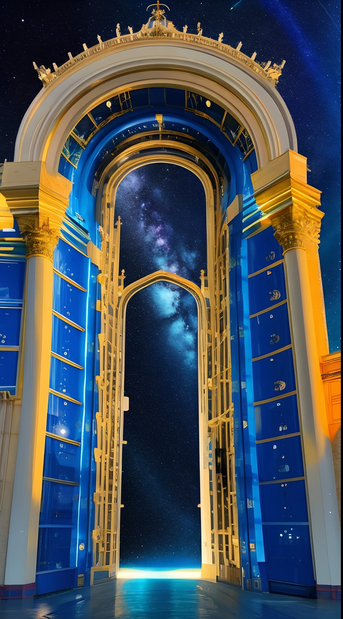 Gateway to space Blue light 8K image quality
Magnificent space image scene Stargate
The Door, the Space Portal, Magic Wonderland Portal,, Golden Gate, Magical Portal Gateway, spiritual angelicales
