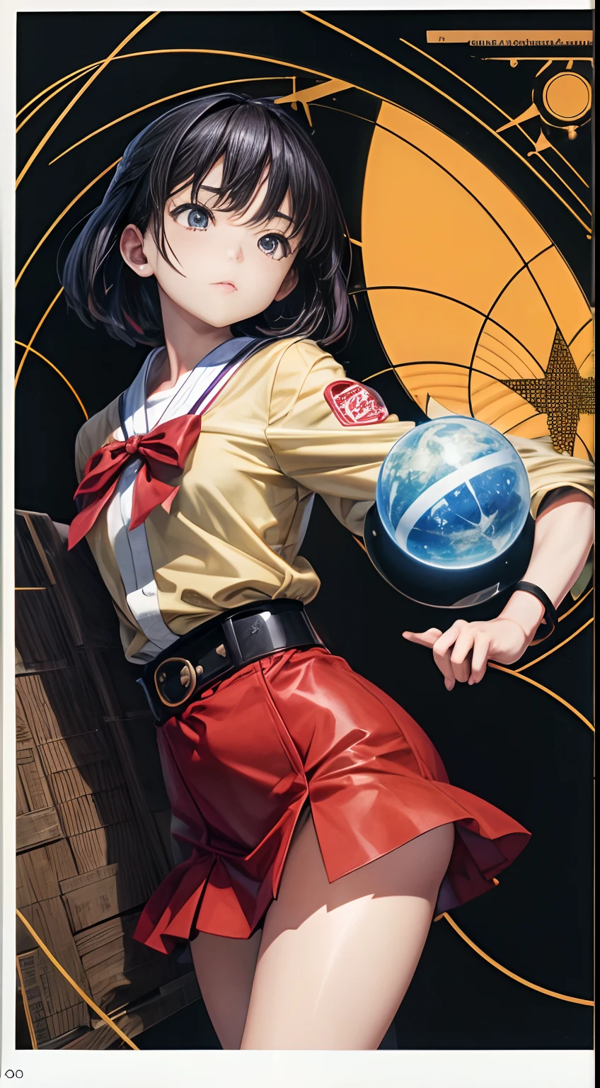Kenji Tsuruta, Hiroshi Masumura, Katsuhiro Otomo, Katsuya Terada, Surreal, mysterious, strange, fantastic, fantasy, Sci-fi, Japanese anime, Boyai's theorem, beautiful miniskirt high school girl, Morley's theorem, cats, triangles and polygons, pentagrams and the golden ratio, the latest home appliances and triangles, spherical trigonometry, detailed masterpiece