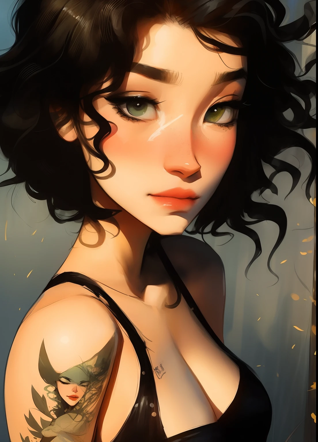 Samdoesarts Beautiful woman like sandman delirium,full bodyesbian,view from long distance,Back Shadow(Jeremiman,Sandra Chevriye,Dave McKean and Richard Aviden and Marci Je Cuciara,Punk rock,Tank girl,high detal,8k