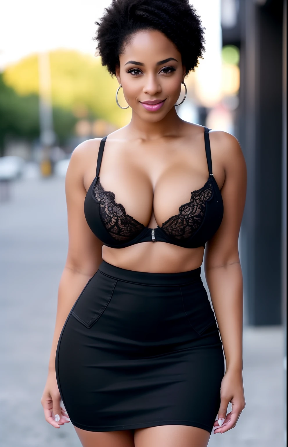 ((1 Young and beautiful light skin black girl:1.2)), Super beautiful detailed face, Stare at me, open mouth slightly, Highest Quality, High definition RAW color photos, Professional Photography, Cinematic lights, (Fine face:1.2), (View:1.2), ((cleavage:1.2)), curvy and beautiful girl, , detailed, Very thin pubic hair, Spread your legs open, Pleasure, feels good, Portrait of a beautiful girl, in a the city walking in high heels, full body shot, revealing fitted jeans, sweet alluring smile staring at camera (Best Quality:1.2), Super Detail, high details, masterpiece, large breasts, big boobs,revealing outfit in jeans, wide hips, big butt, extreme curves, mini skirt,