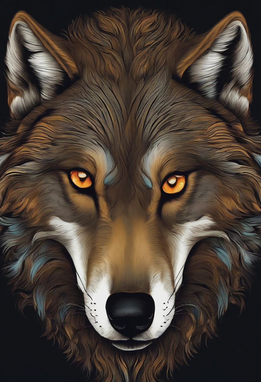crie uma arte de lobo com a frase: wolf 5% de desconto