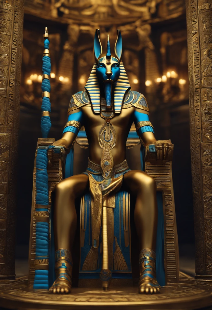 Imagen de Anubis, Necesita ser realista con los colores, Negro, Dorado y Azul