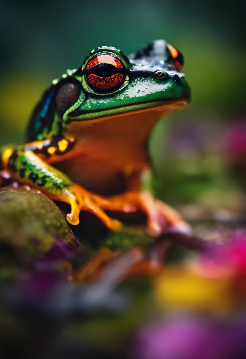 Frog with LGBT colors design