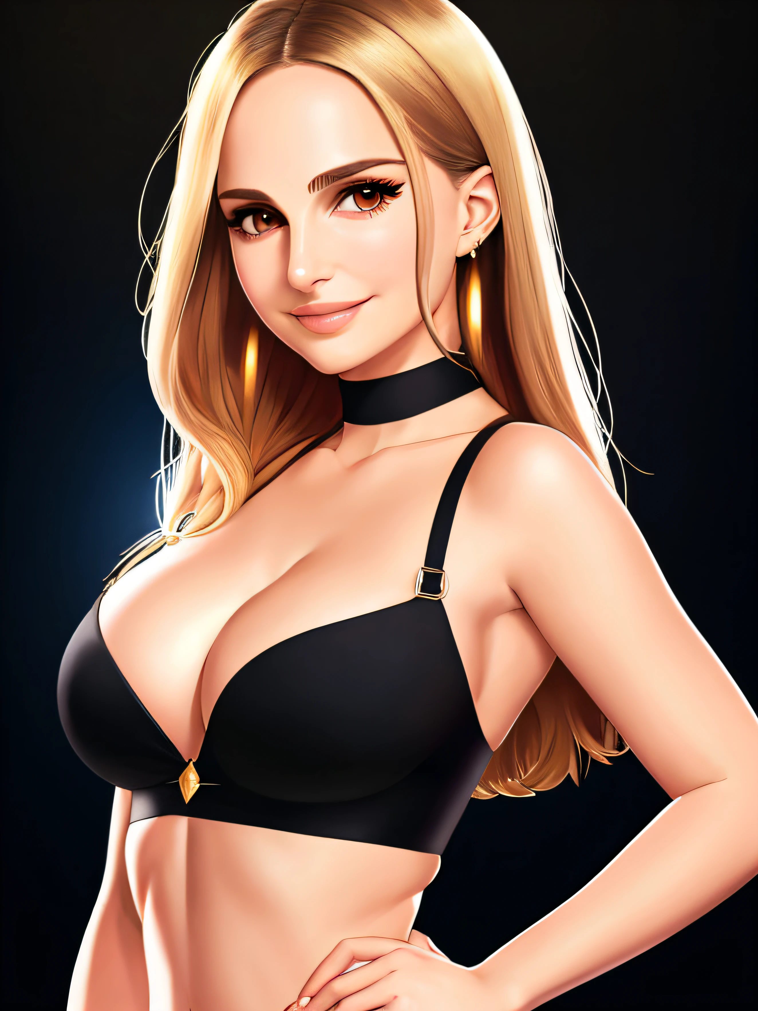 uo,flat vector art, ABBA singer,woman, beautiful anime style woman,Natalie Portman,smiling,centered upper bodyBlonde flat color, wide angle, clean detailed faces, intracate clothing, analogous colors, glowing shadows, beautiful gradient, depth of field, clean image, high quality, high detail, high definition, Luminous Studio graphics engine, cute face, slim waist, nice hips,