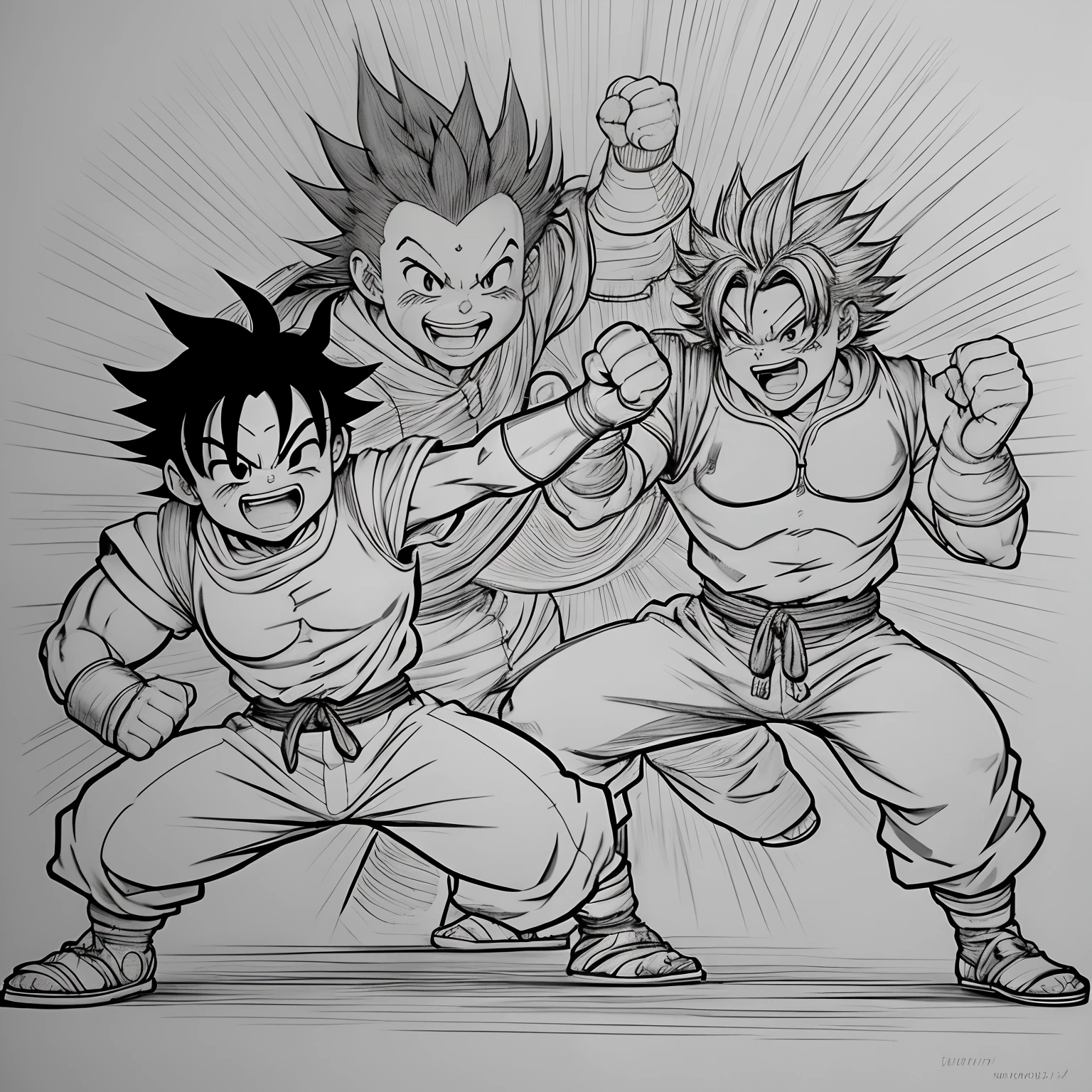Akira toriyama style male drunken fist anime manga character in dynamic pose hand drawn lines, vivid colors, manga cover