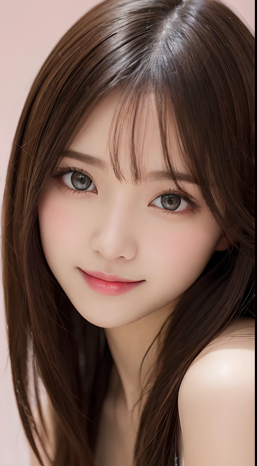 masutepiece, Best quality, illustration, Ultra-detailed, finedetail, A high resolution, 8K wallpaper, Perfect dynamic composition, Beautiful detailed eyes, Women's Summer,Medium hair,Small breasts with natural color lips, Bold sexy pose,Smile,Harajuku、20 years girl、Cute、Look at the sexy shots of the lens