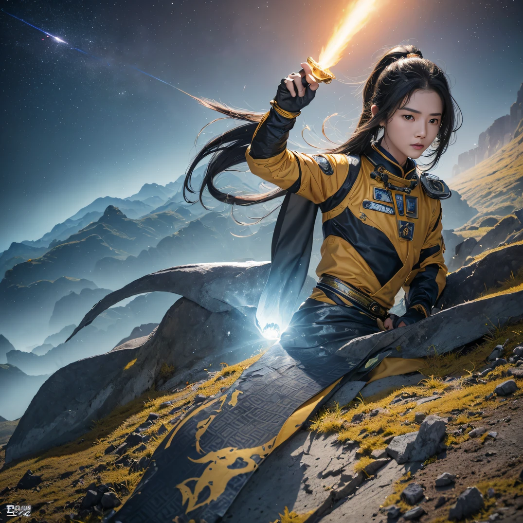 ((ultra real detailed.The astronaut) (Masterpiece, Top quality, Best quality, offcial art, Beauty and aesthetics: 1.2), Very detailed, Colorful, Most detailed, branches, The astronaut, Fallen leaves, fences, Astronauts fly into the fairy world, Chance encounter with Liu Hanshu, He saw in him his former self, It was decided to take him as an apprentice, Teach him how to protect himself, But because of the Tibetan star map, He established relationships with the Liu family and the Jade Sword Sect, It opens with the death of Liu Hanshu, Qin Yu embarked on the road of confrontation with a strong enemy, Working hard, Make yourself stronger, Stick to your own core path of justice, I also want to protect the people I care about, The three astronaut brothers took off, And embarked on a long journey to find a good brother, Qin Yu, Where are Xiao Hei and Hou Fei(dense fog)Climb the streets(Doomsday Stream)eyes filled with angry,He clenched his fists,Rush up,Deliver a fatal blow to your opponent,full bodyesbian,Full Body Male Mage 32K(Masterpiece Canyon Ultra HD)Long flowing black hair,Campsite size,zydink, The wounded lined up in the streets(Mards)The astronaut(canyons), (Linen future spacesuit), Angry fighting stance, looking at the ground, Batik linen bandana, Chinese python pattern long-sleeved garment, Astronaut Canyon(Abstract propylene splash:1.2), Dark clouds lightning background,Sprinkle with gold dust(realisticlying:1.4),Black color hair,Flour fluttering,rainbow background, A high resolution, the detail, RAW photogr, Sharp Re, Nikon D850 Film Stock Photo by Jefferies Lee 4 Kodak Portra 400 Camera F1.6 shots, Rich colors, ultra-realistic vivid textures, Dramatic lighting, Unreal Engine Art Station Trend, cinestir 800,Flowing black hair,(((Mars Canyon)))The wounded lined up in the streets(The astronaut)The astronaut,Movie master real-time image quality