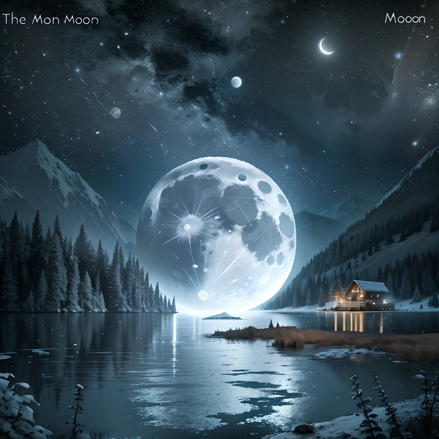 the moon, lake