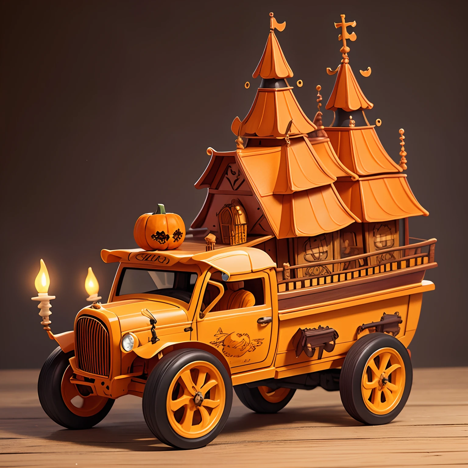 Pumpkin carriage, masterpiece, super detail, best quality