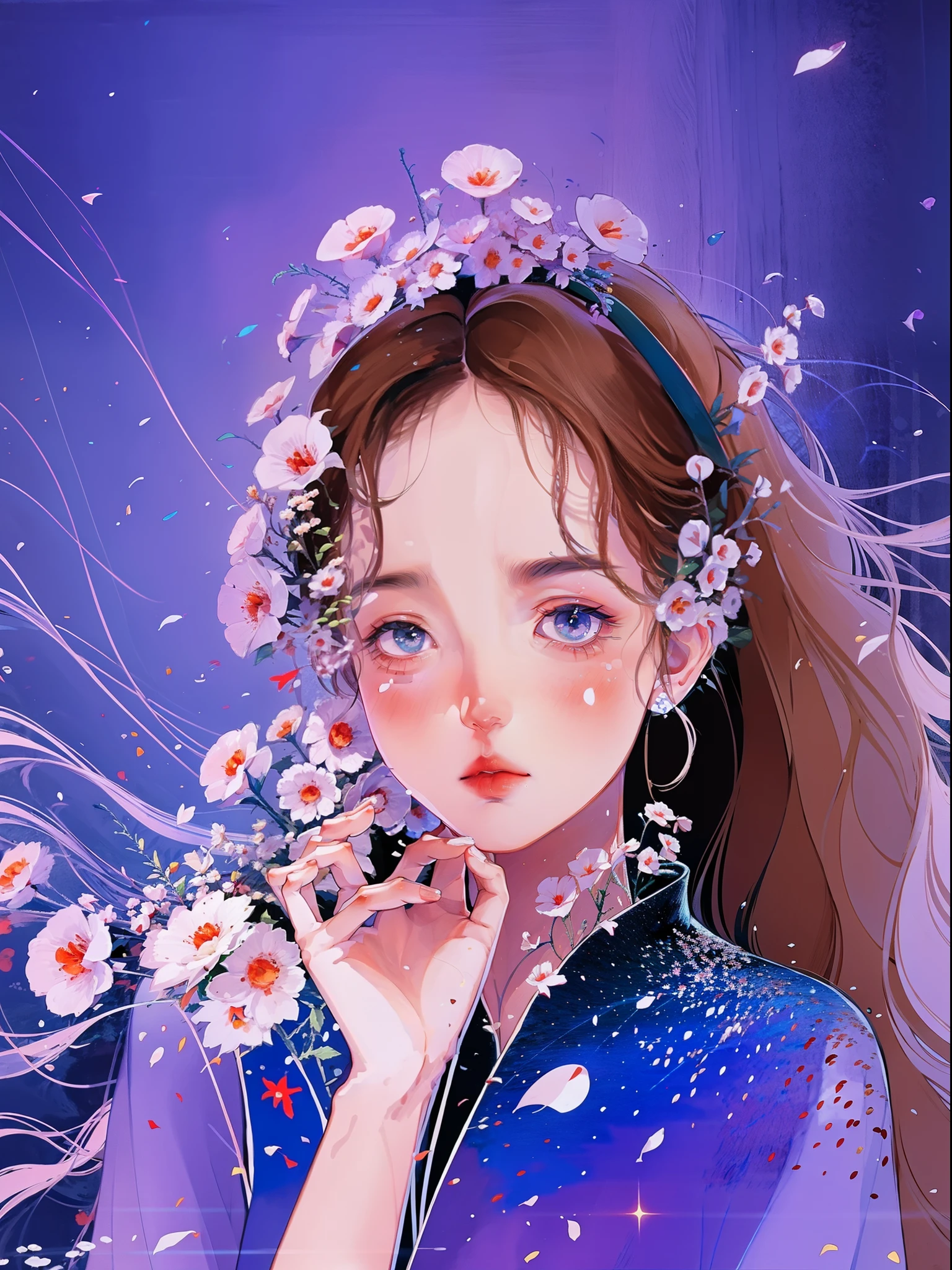 japanese anime,earth's guardian,exquisite features,gentle and sorrowful expression,(best quality,high-res,masterpiece:1.2),highly detailed,realistic:1.37,anime-style,shiny colors,soft lighting,a handsome man holding a realistic representation of Earth,beautiful eyes,meticulously crafted face,strong jawline,flowing hair,fine wrinkles around the eyes,soft, expressive lips,large, soulful eyes,piercing gaze,slightly teary eyes,teardrops on the cheeks,faint smile,tall and slender figure,stylish outfit with intricate details,detailed hands and fingers,subtle highlights and shadows on the skin,dynamic pose with the man holding Earth in one hand,other hand reaching towards the sky,background with a futuristic cityscape and floating islands,glowing particles surrounding the man,carefully rendered textures on the Earth,glimmering stars in the night sky,emotional atmosphere,a sense of responsibility and longing for the world,moody and atmospheric scenery,magical aura surrounding the man and the Earth,captivating and emotional narrative,impressive attention to detail on every aspect of the artwork,elevated level of craftsmanship,immersive and realistic anime-inspired art style