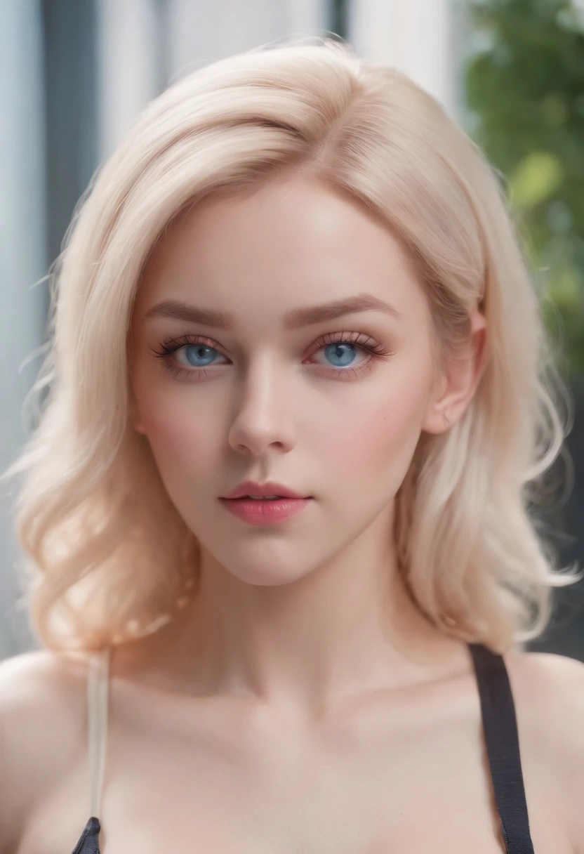 Woman, realistic character,Bunky blonde hair, Pink silk berry pockets,Blue eyes, anime big breast, Alone, Modern, Cyberpunk