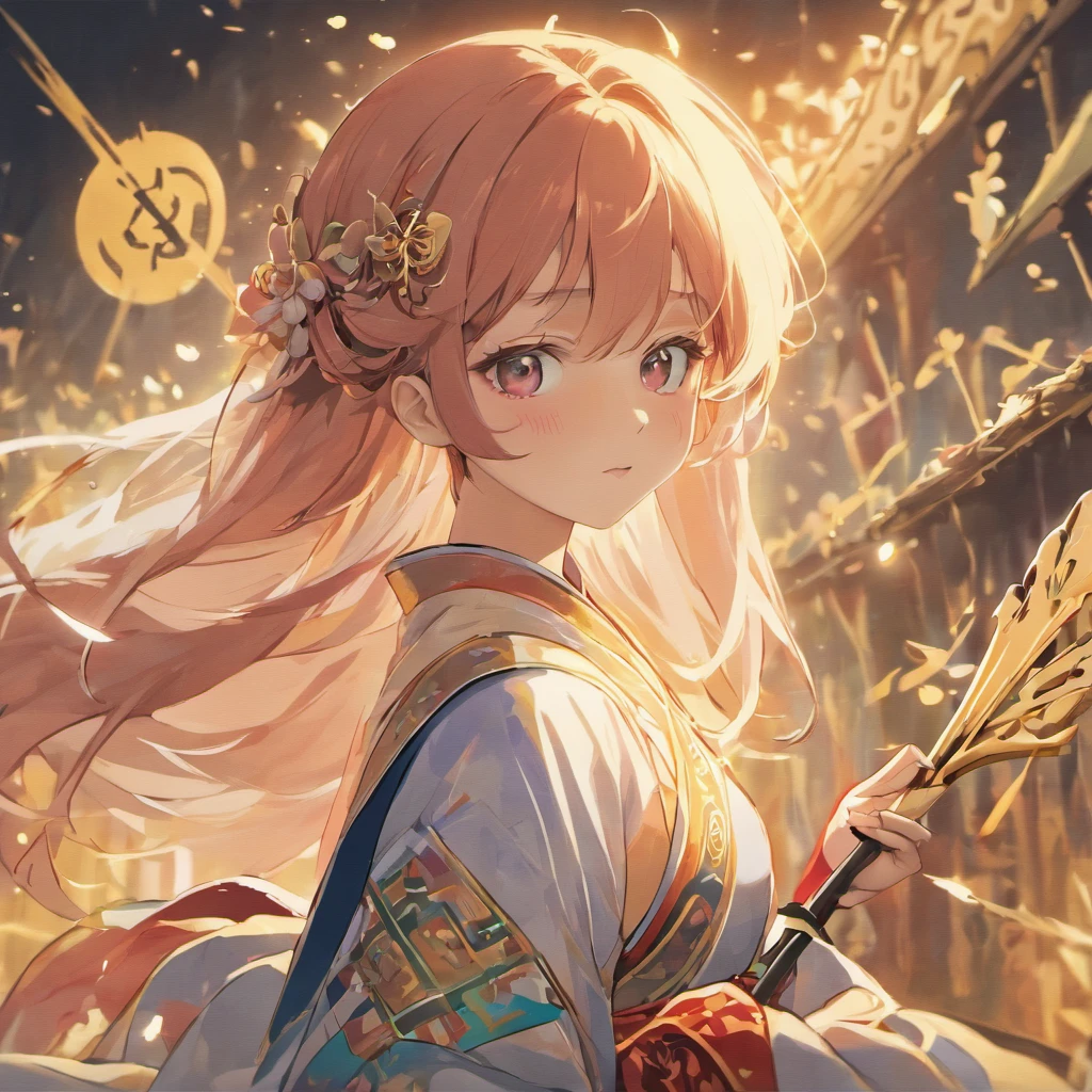 (best quality,4k,8k,highres,masterpiece:1.2),ultra-detailed,realistic,beautiful detailed eyes,beautiful detailed lips,extremely detailed eyes and face,longeyelashes,(Chinese traditional costume),(playing guqin,(Chinese musical instrument)),dressed in Hanfu,scenic mountains and flowing water,ink painting style,Qi Baishi,vivid colors,mainly white and pink tones,studio lighting.