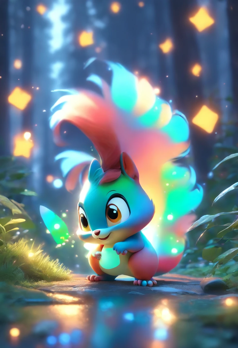 (Pixar style),bit girl,Little squirrel,baby dino,in the early morning,ln the forest, Miniature character model, Light source from right to left, Rum lighting, Light source from right to left, (iso-distance view), (Top down), Realistic proportions, Post-processing, ((Orthogonal perspective)), Super detail, Realistic, Super realistic, photoreal render, Irridescent color, glitters