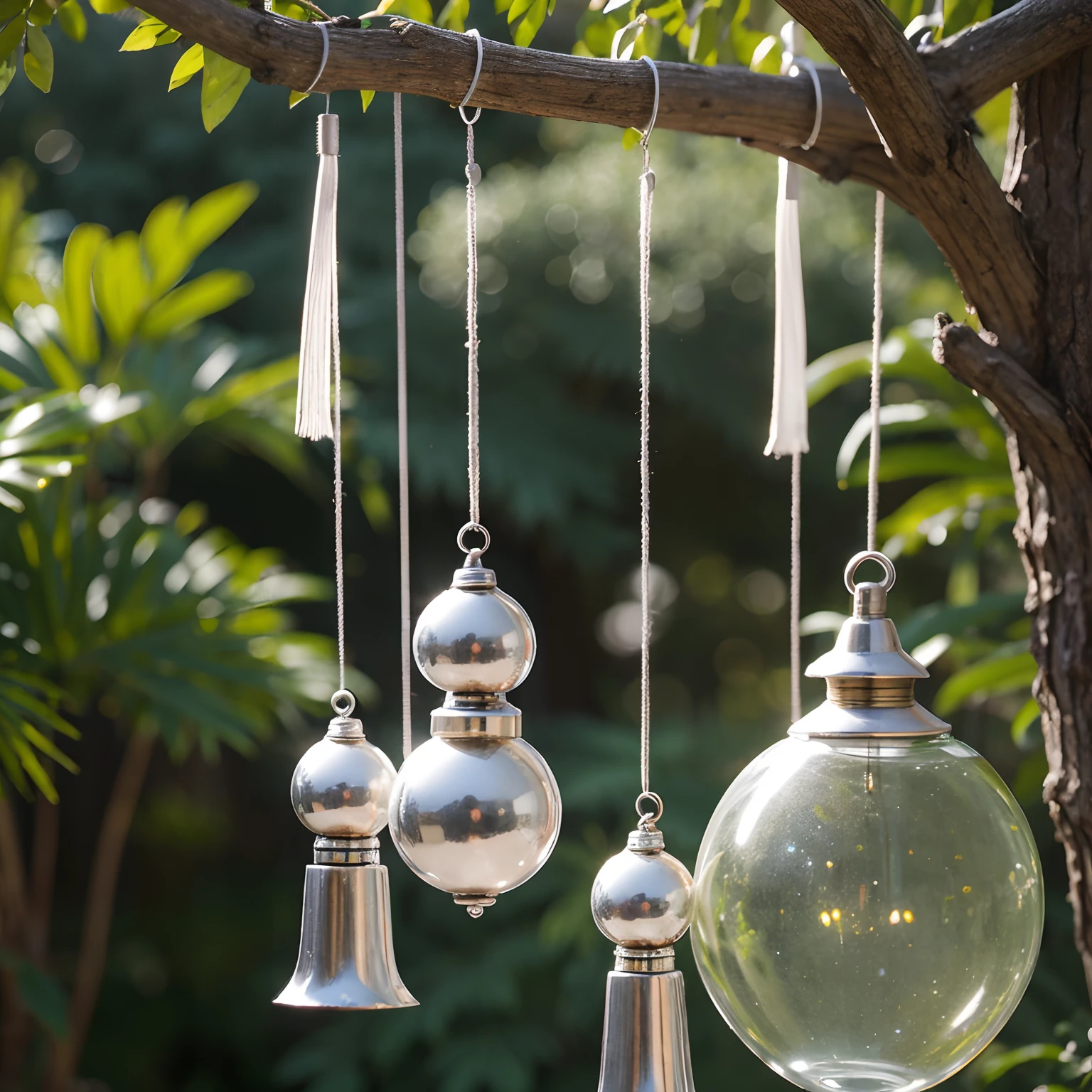 Bell,Small wind chimes,silver ornaments