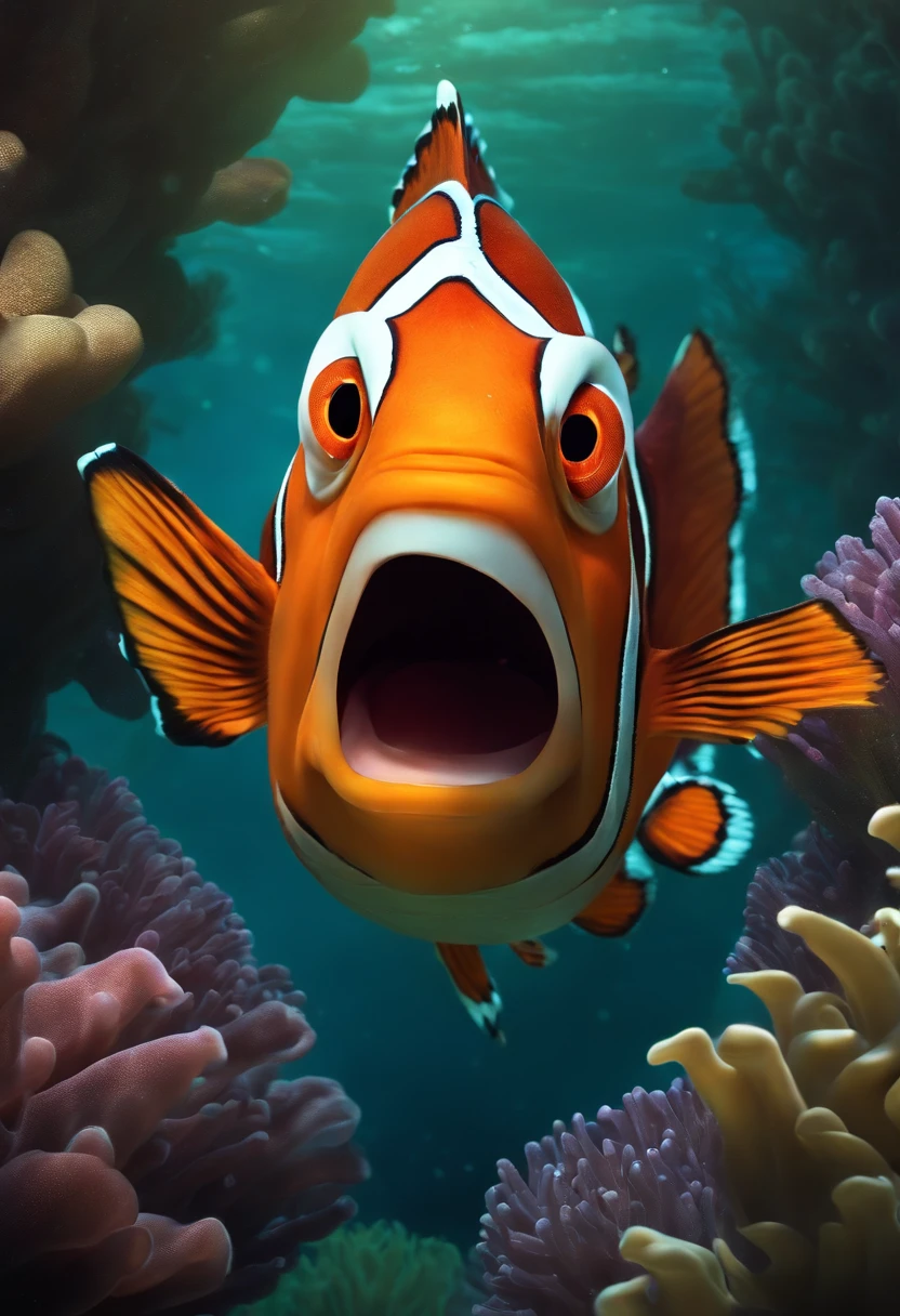 angry nemo in deep sea
