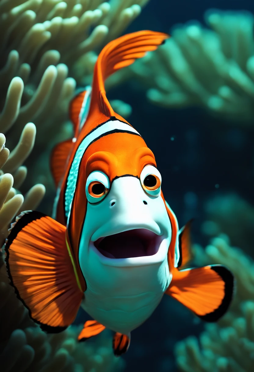 angry nemo in deep sea