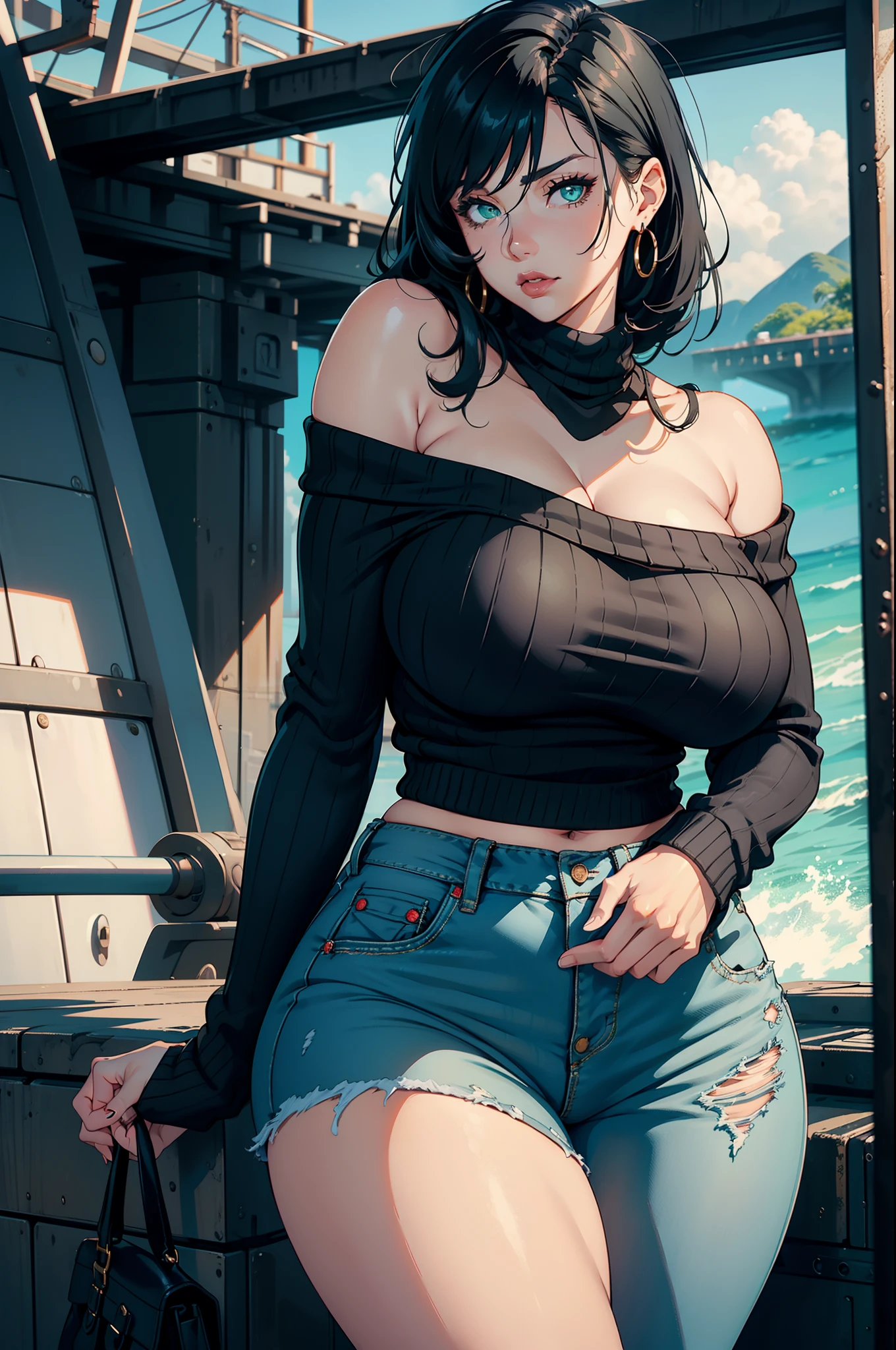 (((halle berry))), anime - style woman laying on a bed with her hands on her hips, alena aenami and artgerm, extremely detailed artgerm, alena aenami and android jones, in the style of ross tran, style ivan talavera and artgerm, ross tran style, style artgerm, seductive anime girl, by Ross Tran