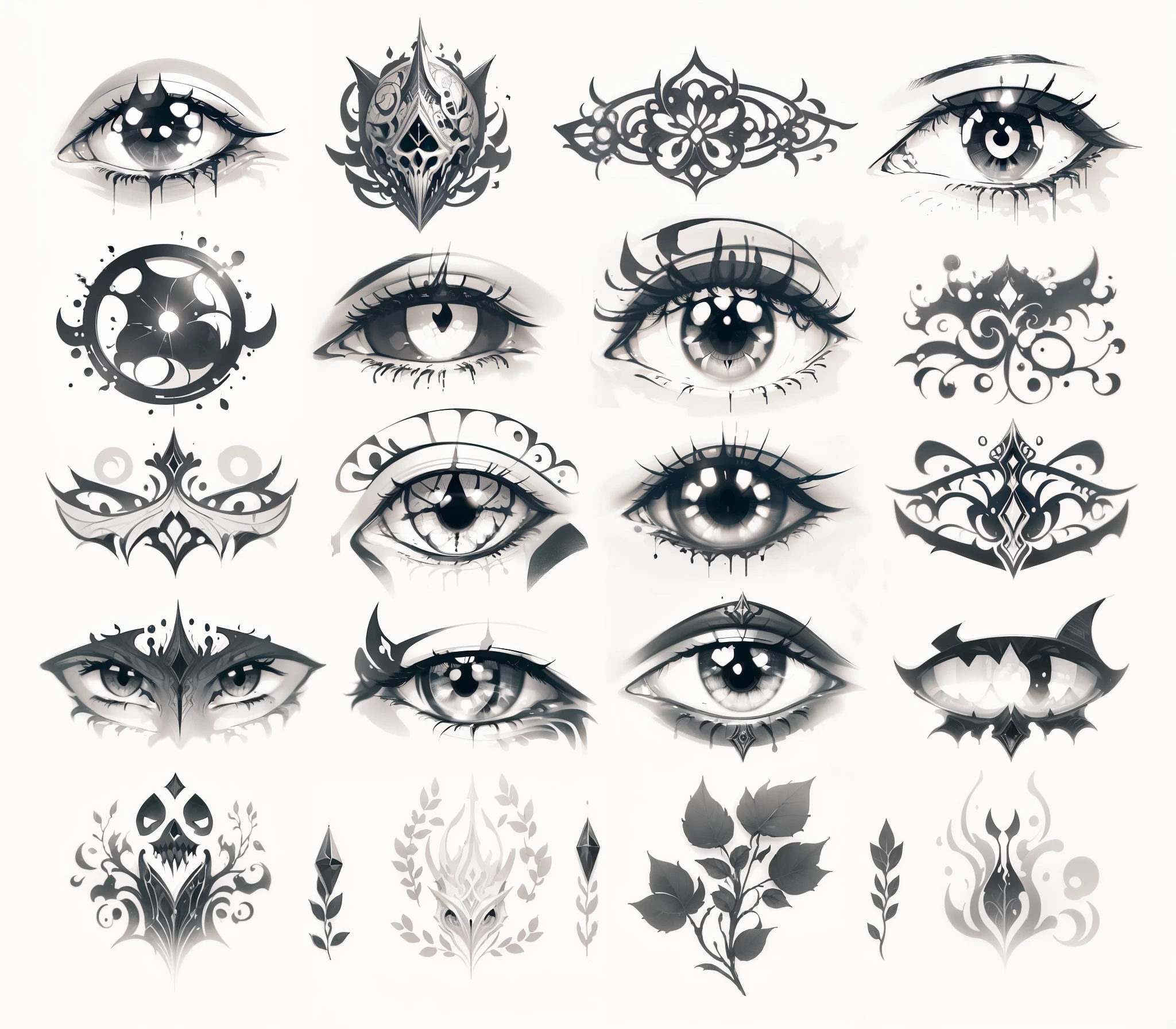 Zentangle, coloring book illustratio, black and white, fine line art, fine line drawing (diabolic elements), yang08k, lindo, obras-primas, qualidade superior, melhor qualidade, arte oficial, symmetric, in gothicpunkai style