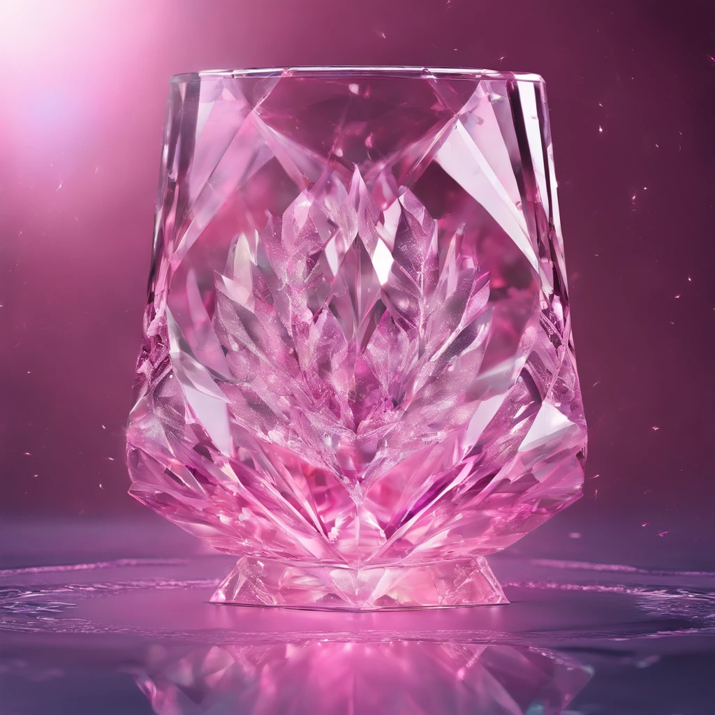 tmasterpiece,Transparent piglet,in pink,Glass elements,Transparency effect,water elemental,water dripping,Small water droplets adhere to the surface of the glass piglet,The surroundings are predominantly white,ren,The lighting is soft,pure,softlighting,ambient lights,natural soft light,Background bokeh,closeup cleavage,Put on water,crystal-clear,Melting of ice photorealism,8K,The light produces a reflected refraction on it