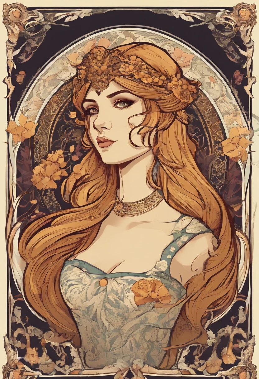 ((Best quality)) , ((Masterpiece)) , (Detailed) ,(Tarot card illustration:1.1),Room Wear, The beauty of American excellence in Buxon, No makeup, Facial tattoos, Realistic, Smirking, dollpunk, 50 millimeters, 8K resolution