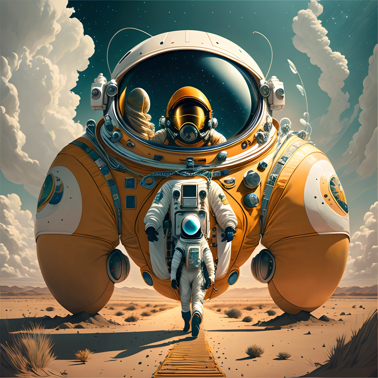 The astronaut,Walk on the sun
