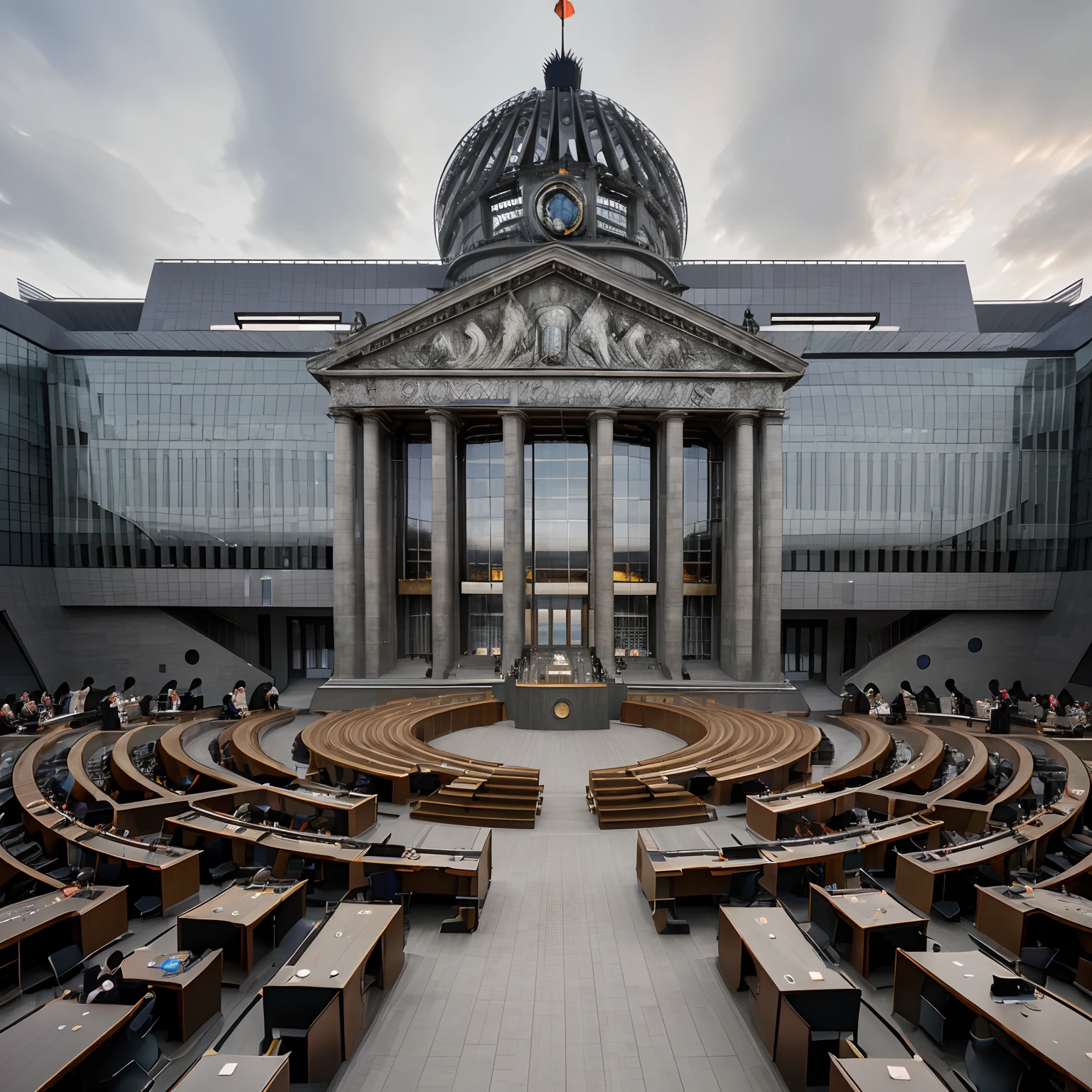 The Bundestag Parliament, parliament of GERMANY ,detailed, high quality, detailed, hyperrealistic,8k