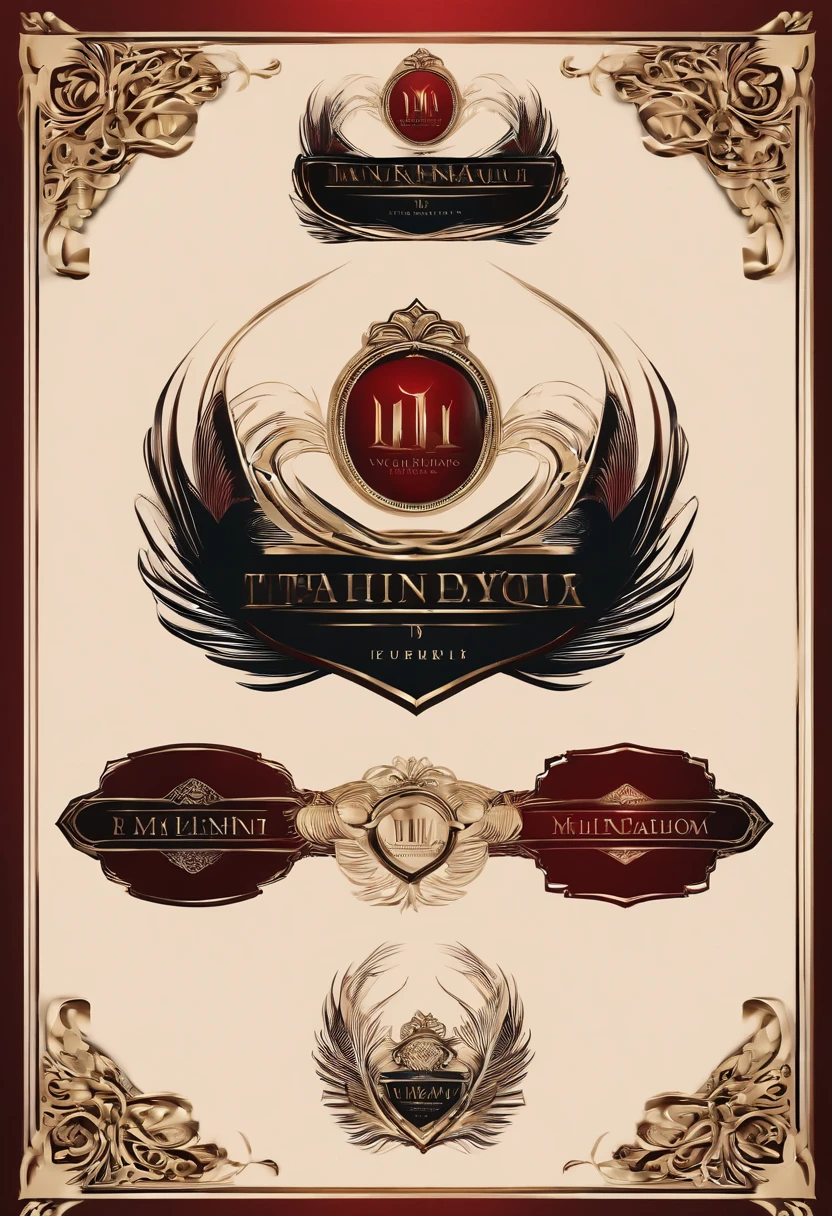 Help me design a logo,The logo name text display is extremely luxurious ,Luxurious style