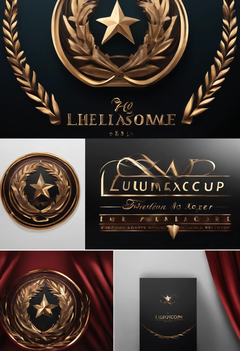 Help me design a logo，The logo name text display is extremely luxurious ，Luxurious style