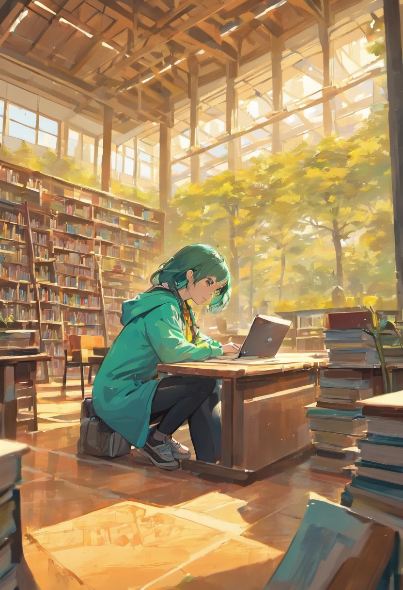 A student studying in a vibrant campus - university life, inspirational posters, cartoon artwork. (best quality, highres, realistic:1.2), ultra-detailed, vivid colors, studio lighting, bokeh, portraits, landscape, academically motivated, lively atmosphere, encouraging study environment, active student community, interactive class sessions, diverse cultural events, dynamic campus facilities, beautiful architectural designs, green open spaces, artistic graffiti, engaging extracurricular activities, bustling student cafes, lively student discussions, innovative technology integration, modern classroom setups, interactive digital learning platforms, passionate professors, academic excellence, supportive student services, collaborative study groups, inspiring academic achievements, busy library, art installations, book-filled shelves, educational posters, motivational quotes, intriguing research projects, passionate debates, cheerful and energetic student body, football matches, art competitions, bustling student union, creative workshops, exciting campus events, engaging study abroad programs, breathtaking city views from the campus.