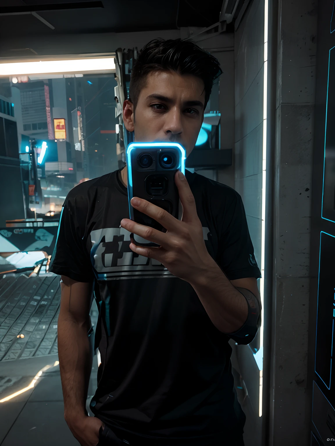 change background cyberpunk handsome boy, realrealistic face, 8k ultra realistic