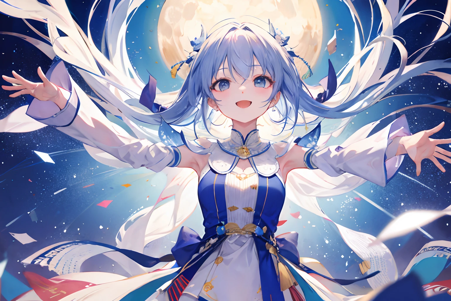 Happily、Arms outstretched