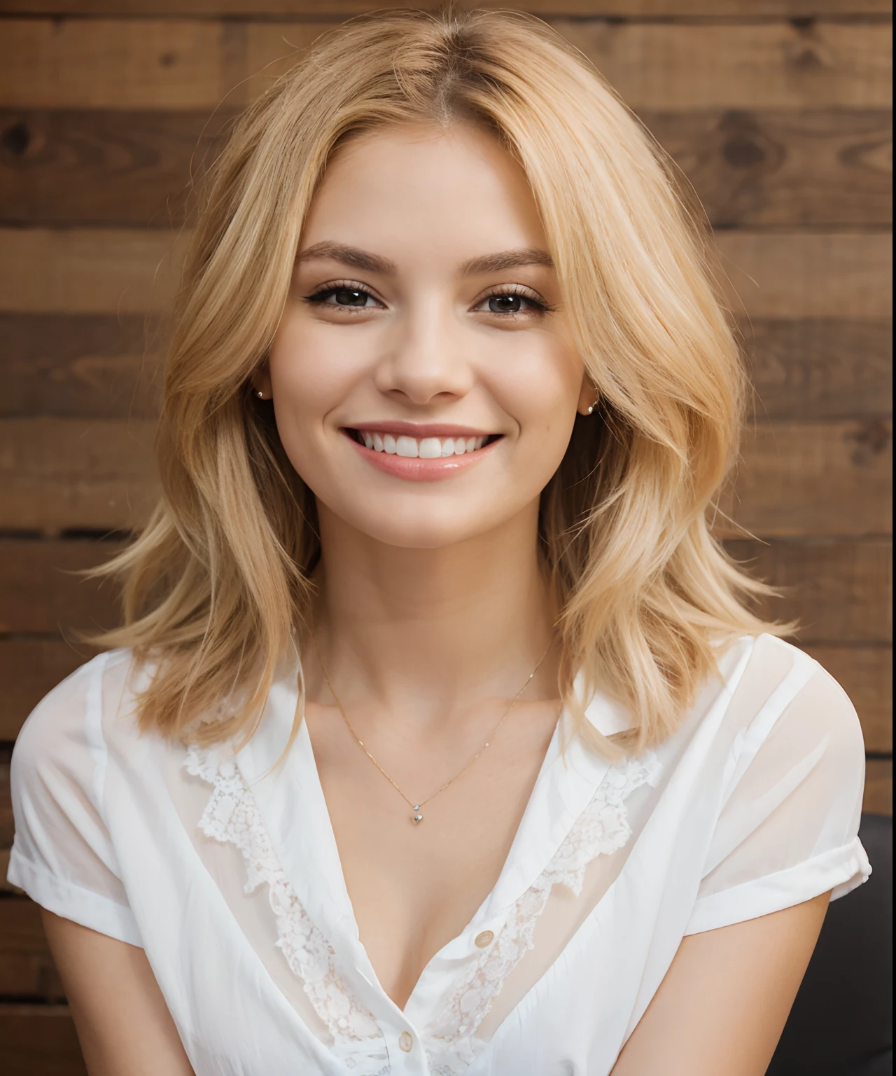 Powerful woman smiling