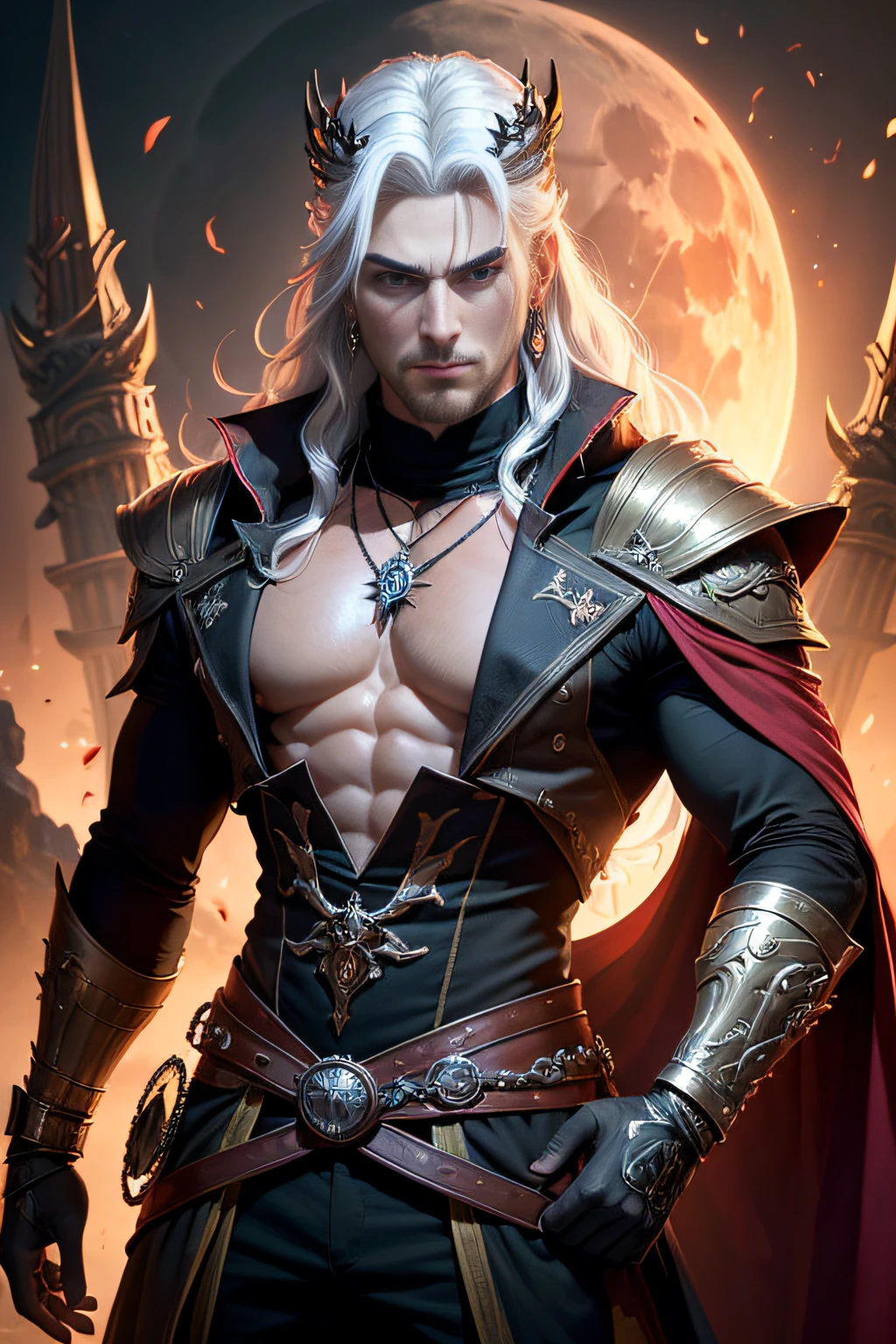 Castlevania Lord of the shadows lord dracul with thunder storm