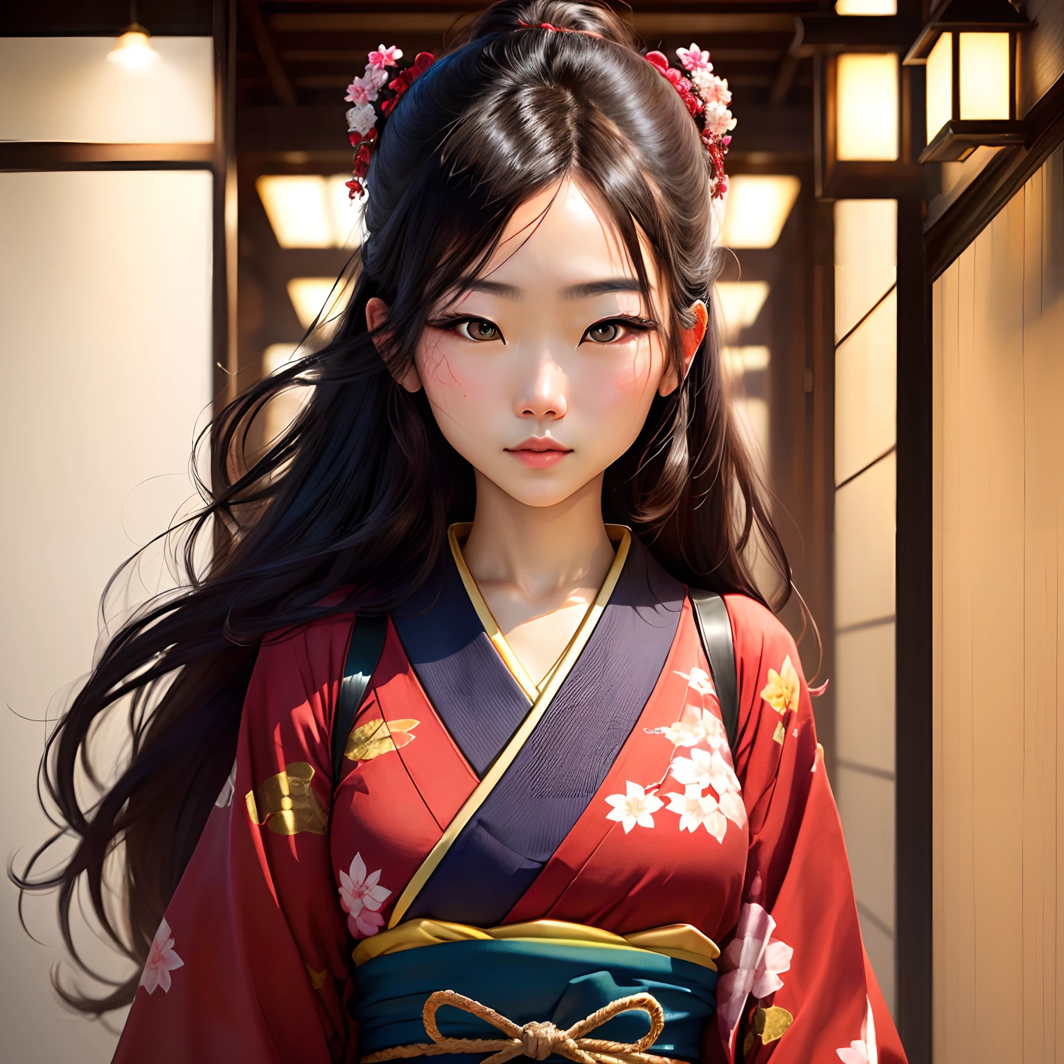 Japan woman with well-formed facial features