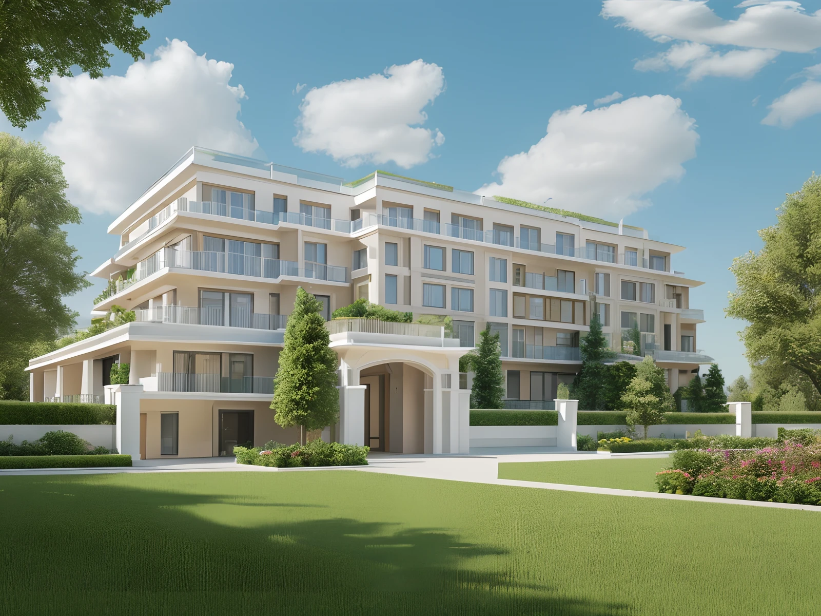 ((masterpiece)),(high quality), best quality, real,(realistic), super detailed, (full detail),(4k),8k,a drawing of a building with a perspective point perspective drawing, hd png, architectural sketch, architecture drawing, architectural drawing, drawing architecture, single point perspective, architectural illustration, thin line art, three point perspective, impossible stijl architecture, lineart behance hd, clean ink detailed line drawing, two point perspective, realistic, GREEN GARDEN, trees landscape